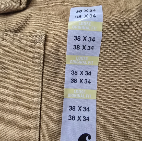 NWT Carhartt B11 - Washed Duck Work Loose Fit Pants Brown Mens Size 38/34 - Picture 6 of 6